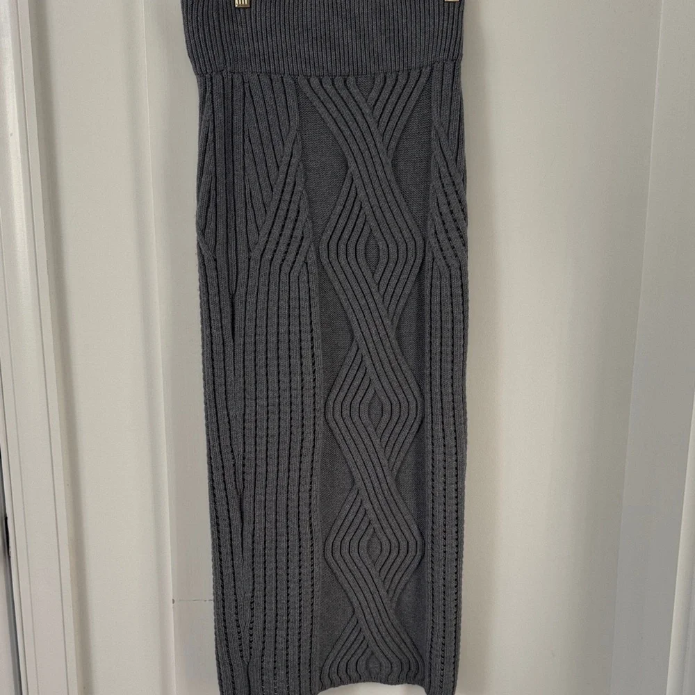 Cushnie Et Ochs Gray Knit Skirt Size M